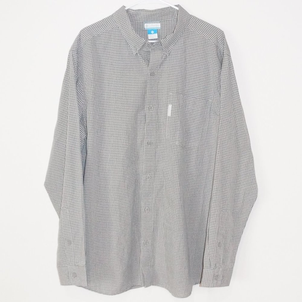 Columbia Long Sleeve Plaid Button Down Shirt Men's Size XL